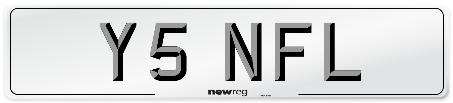 Y5 NFL Number Plate from New Reg